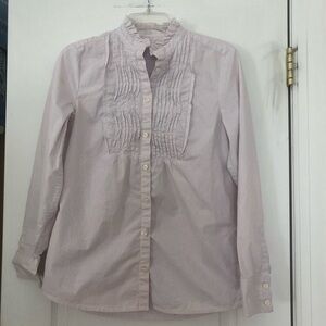 Banana Republic Pink Button-down Smocked Shirt - Size 6